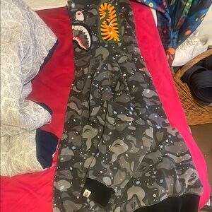 BAPE Shark Hoodie in Black and Orange